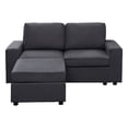 thumbnail image 3 of Lilola Home Shiloh Loveseat with Ottoman in Dark Gray Linen, 3 of 4