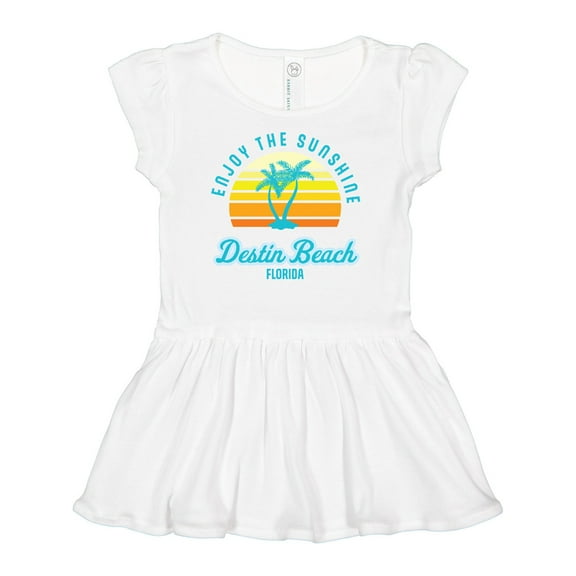 Inktastic Summer Enjoy the Sunshine Destin Beach Florida in Blue Girls Baby Dress
