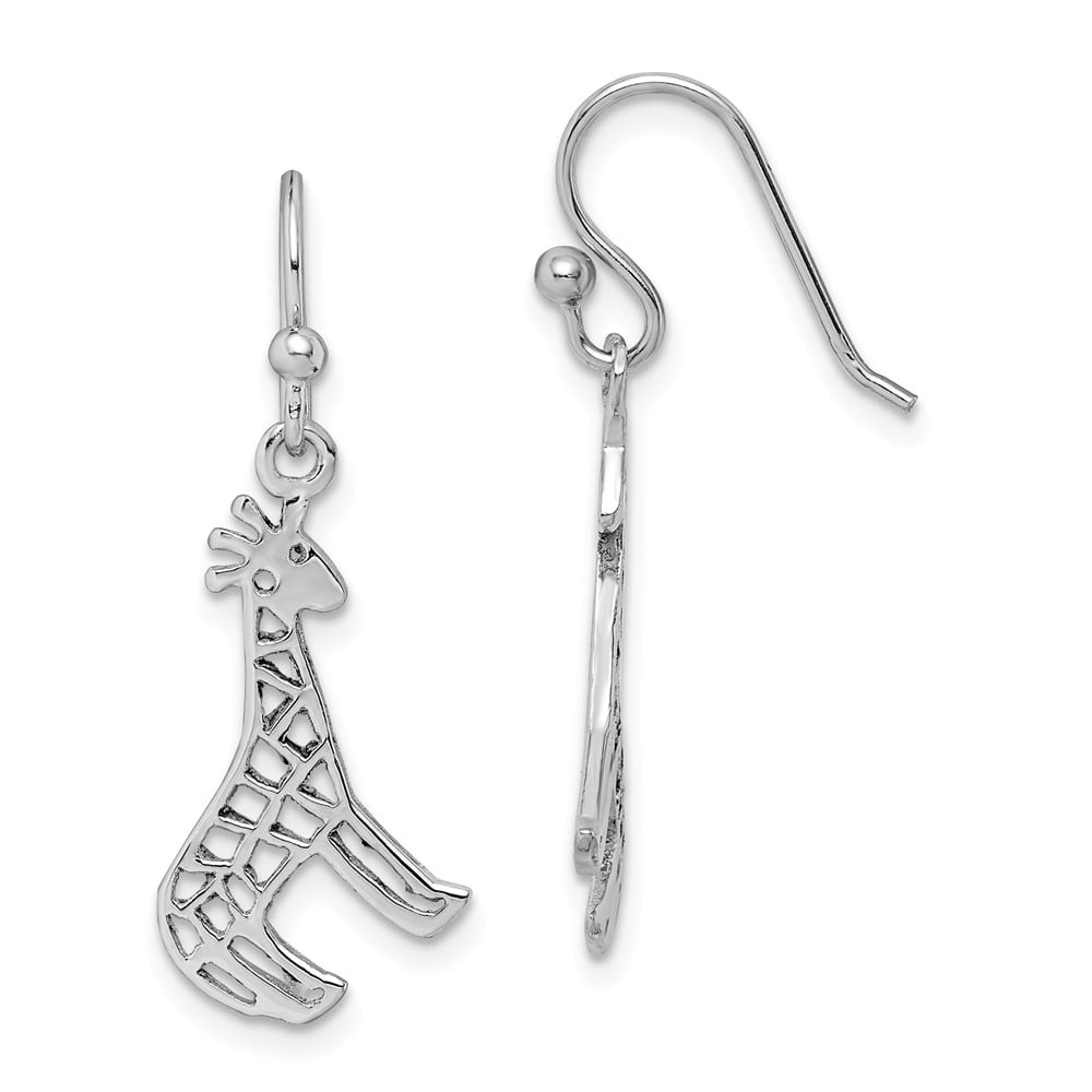 sterling silver giraffe earrings
