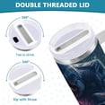 thumbnail image 3 of Yayeee 40oz Stainless Steel Tumbler with Straw and Handle Double-Wall Insulated Travel Water Bottle, Glowing Jellyfish, 3 of 8
