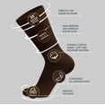 thumbnail image 3 of 12 Pairs of Cotton Diabetic Non-Binding Neuropathy Crew Socks (Brown and Khaki - Size 9-11), 3 of 4