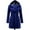 01 Blue, variant on Womens Double Breasted Trench Coat Classic Lapel Belt Peacoat Fall Winter Warm Overcoat Outerwear with Hood