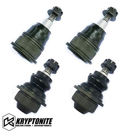 Ensemble de Rotules Supérieures et Inférieures en Kryptonite (pour Bras de Contrôle de Stock) Compatible avec Chevy/GMC 2500HD 3500HD 2001-2010