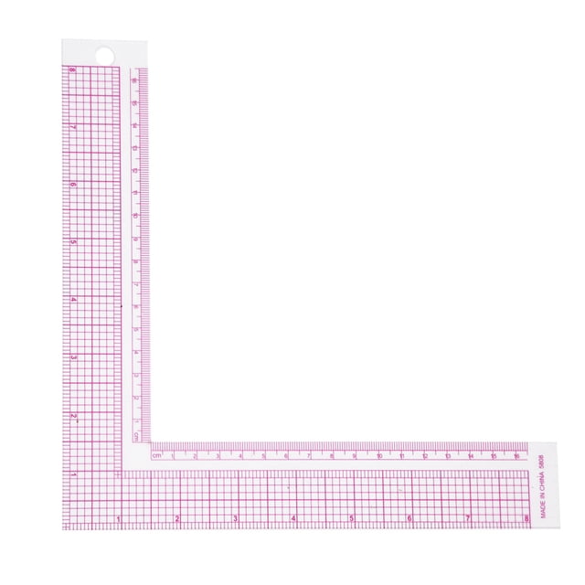 Herwey Plastic L-Square Shape Ruler French Curve Sewing Measure Professional Tailor Craft Tool, Curve Ruler, Sewing Ruler