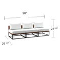 thumbnail image 3 of SEI Furniture Taradale Outdoor Coffee Table and Sofa in White/Brown Set of 2, 3 of 3