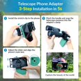 thumbnail image 2 of Adaptateur de Téléphone pour Télescope, Adaptateur Photo pour Téléphone Intelligent et Jumelles, pour Support de Téléphone Android/cellulaire, pour Télescope, Jumelles, Microscope, Portée d'Observation, Cadeau Extérieur., 2 of 6