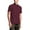 mx01_wine, variant on Mens Short Sleeve Slim Fit Collared Solid Stretch Premium Button Down Dress Shirts