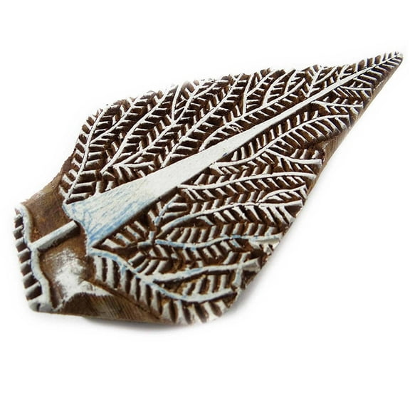 Leaf Shape Wooden Stamp Fine Art Printing On Wall Paper Painting Block India