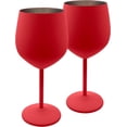 thumbnail image 6 of K&K Home Unbreakable Stainless Steel Red Wine Glasses - Set of 2, 6 of 8