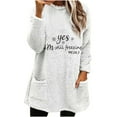 thumbnail image 2 of DPTALR Blouse de Noël pour Femmes Col Rond et Hiver Ample Imprimé Poche Chaude Manches Longues, 2 of 4