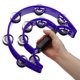 thumbnail image 4 of Pandereta, Campana de Mano, Campanas de Muñeca, Campanas de Jingle, Instrumentos de Percusión Musicales con 10 Campanas para Adultos en la Iglesia, Azul, 4 of 5