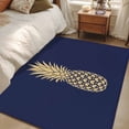 thumbnail image 4 of Pineapple Runner Rug 2.7x5 FT, Non Slip Entryway Carpet, Gold Yellow Navy Blue Tropical Fruit Summer Washable Soft Floor Carpet Entrance Mat Non-Shedding Throw Rug for Hallway Laundry Room Bedside, 4 of 9