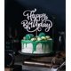 thumbnail image 3 of Topper para pastel Crseniny con brillo plateado Feliz Cumpleaños, 3 of 4