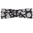 thumbnail image 1 of Black and White Headband, Abstract Yarn Balls Thread Motifs and Dots Boho Style Knitting Concept, Elastic and Soft Women's Bandana for Sports and Everyday Use, Grey Red Coconut, by Ambesonne, 1 of 3