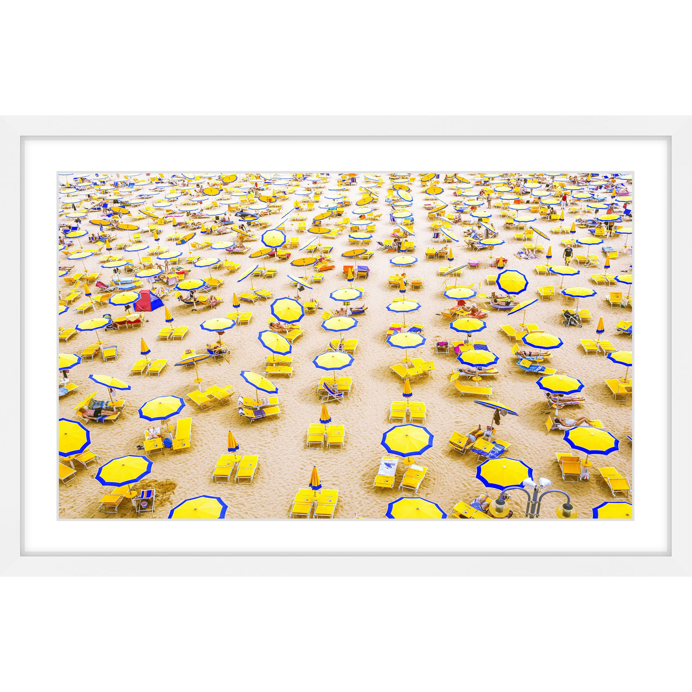 Marmont Hill "Yellow Umbrellas" Framed Painting Print