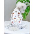 thumbnail image 3 of 1pc Pet Clothes For Small And Medium Dogs And Cats, Corduroy Comfortable And Cute Four-Legged Overalls, 3 of 4