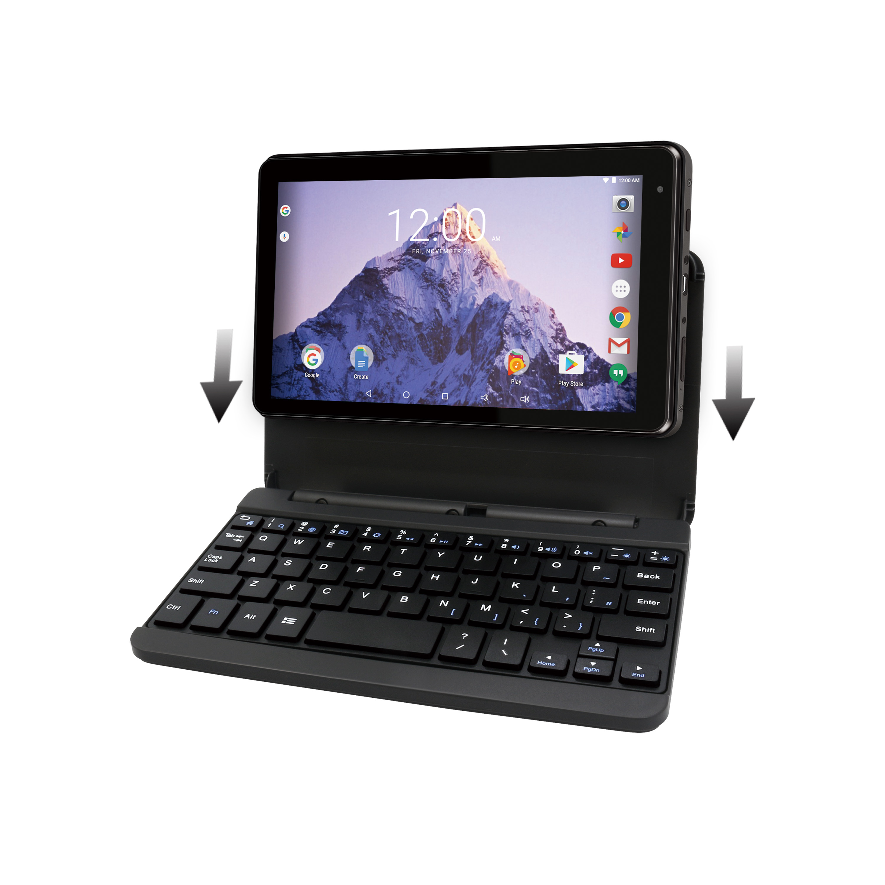 RCA Voyager 7" 16GB Tablet with Keyboard Case - Android 8.1, Charcoal - image 5 of 7