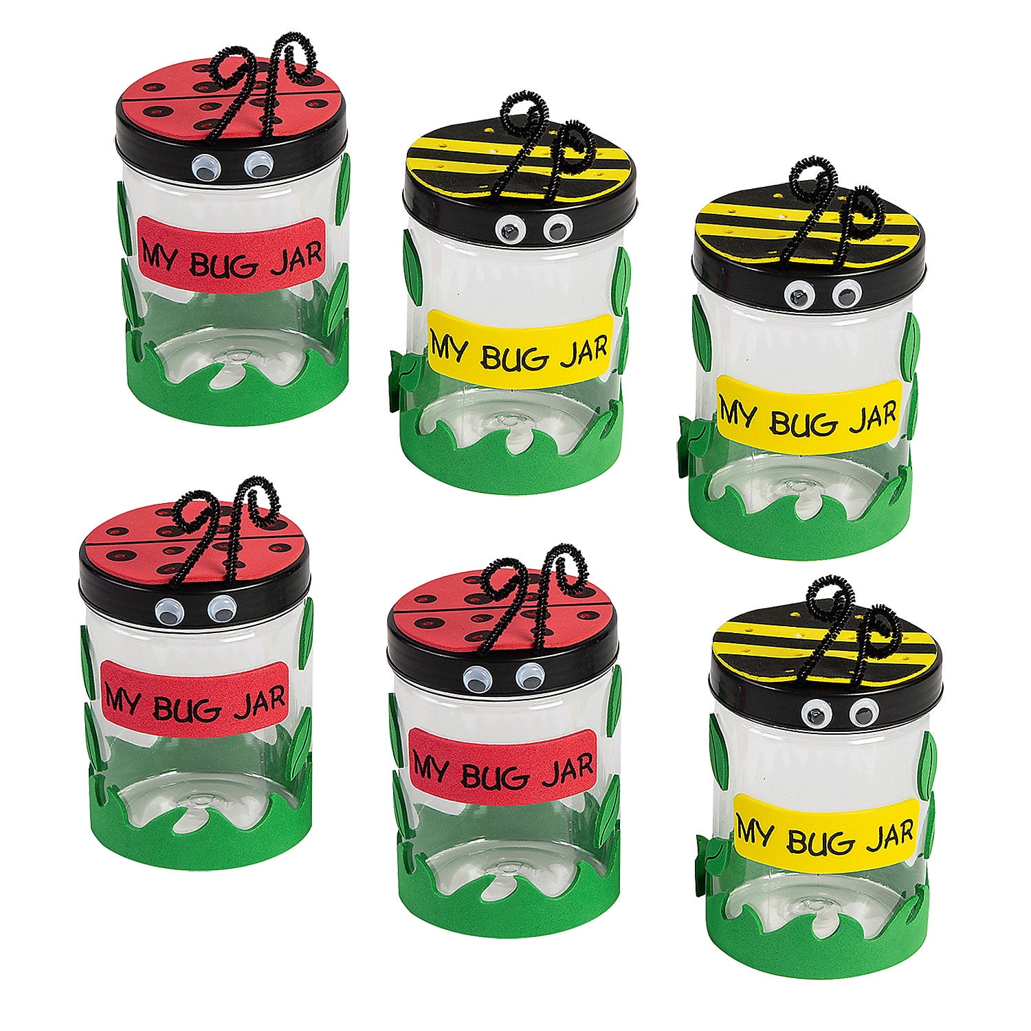 Fun Express My Bug Jar Craft Kit - Fun DIY Craft Activity for Vacation Bible School & Kids Perfect for Crafting Projects Includes 48 Jars & Bug Figurines Great for Kids to Create & Display 48 Pieces