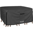 thumbnail image 1 of ULTCOVER Funda rectangular para mesa de patio resistente – Lona resistente 600D impermeable para mesa de comedor y sillas de exterior, funda para muebles de uso general, tamaño 111 pulgadas de largo x, 1 of 4