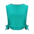 thumbnail image 5 of Kaemgyyd Workout Tank Tops for Women Soft Loose Fit Sleeveless Tshirts Casual Crew Neck Side Tie Knot Running Yoga Tee Outfits, 5 of 7