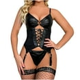 thumbnail image 2 of uublik Valentines Lingerie Set for Women Sexy Naughty Plus Size Babydoll Bodysuit Lace, 2 of 4