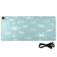 thumbnail image 2 of Wobogo White Snowflakes Heated Mouse Pad Extra-Large Desk Mat With 3 Heating Levels and 3-hour Auto Shut-Off Protection Ideal for Computer Keyboards Home Office Hand-warming Essential 31.5in × 13in, 2 of 9