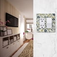 thumbnail image 5 of Yayeee Rocker Switch Wall Plate 3-Gang 6.5"x4.6" Home Decorative Outlet Cover, Light Floral, 5 of 6
