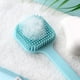 thumbnail image 4 of Cepillo de baño con mango largo de silicona | Exfoliante para la espalda con agarre antideslizante | Cerdas medianamente firmes para exfoliar, masajear y limpiar en la ducha | Mango extendido de 14, 4 of 6