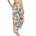 thumbnail image 2 of Uemuo Lilies Flowers Pattern Women's Wide Leg Palazzo Lounge Pants with Pockets Light Weight Loose Comfy Casual Pajama Pants-Small, 2 of 9