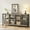 Grey, variant on 8 Cube Storage Organizer Bookcases, 3 Tier Metal Horizontal Bookcase, 62 Inch Industrial Storage Bookcase for Entryway, Long Low Bookshelf for Living Room-Grey