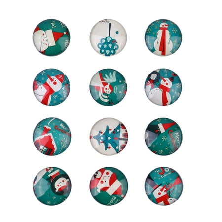 

12Pcs Christmas Fridge Magnets Lovely Refrigerator Magnet Adornments Xmas Decor