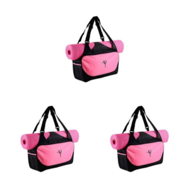Guardoinrt Sturdy And Durable Sports Bag For All Yoga Accessories Large Capacity pink 3Set