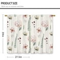 thumbnail image 2 of Pink Flower Kitchen Curtains Green Leaves Hydrangea Flower Spring Floral Small Short Cafe Window Curtains Vintage Hydrangea Bathroom Drapes Treatment Tier Curtains 2 Panels (27.5x39 Inch), 2 of 6