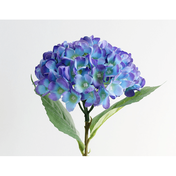 Xiao Hua 3 hortensias artificiales, flores falsas, flores artificiales para decoración de bodas, azul y morado.