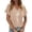 Khaki, variant on Women’s Vintage 1974 Print T-Shirt, V-Neck Rolled Sleeve Loose Fit Casual Birthday Tee Pink S
