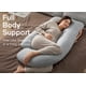 thumbnail image 2 of Almohada de embarazo Momcozy en forma de U para todo el cuerpo, algodón gris Hatha, 2 of 8