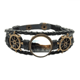 thumbnail image 1 of Evening Glow Pulsera marina tejida en cuero, 1 of 4
