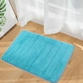 thumbnail image 3 of Hgallory Coral Velvet Bath Rugs Water Absorbing, Non-Slip Entrance Doormat Floor Mat for Bathroom Kitchen Toilet, Solid Color Modern Home Decor Door Mat, 32"x47", 1 Pack, Sky Blue, Rectangle, 3 of 6