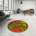 thumbnail image 4 of Ahgly Company Machine Washable Indoor Rectangle Transitional Dark Yellow Green Area Rugs, 2' x 5', 4 of 7