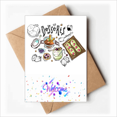 thumbnail image 1 of Desserts Chocolate Strawberry France Welcome Back Greeting Cards Envelopes Blank, 1 of 3