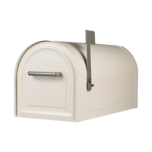 Gibraltar Mailboxes Reliant Large, Locking, Post Mount Mailbox, White
