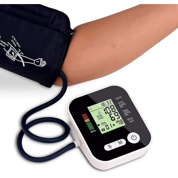 Monitor de presión arterial de brazo digital automático Bp Cuff Machine Gauge Esfigmomanómetro (hy)