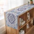 thumbnail image 6 of Table Runners 70 Inches Long Dress Scarves, Blue Purple Boho Farmhouse Coffee/Dining/Kitchen Table Decor, Holiday Table Runner, Vintage Abstract Art Floral Ethnic Tribe 13x70 Inch, 6 of 9
