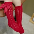 thumbnail image 7 of Baby Girl Knee High Socks Soft Hollow Out Long Socks Breathable Toddler Stockings Tube Socks, 7 of 7