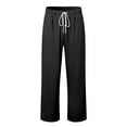 thumbnail image 5 of Mens Pants Casual Mens Slacks Men's Casual Pants Comfortable Solid Color Button Fly Sleep Pants for Home Outdoor Walking Slim Fit Long Trousers, 5 of 6