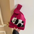 thumbnail image 1 of Mini Sac à Poignet Noué Mignon Sac Fourre-Tout Tricoté pour Femmes Sac à Main Poignée Décontractée Sac à Bandoulière Pochette pour Téléphone Clé Sac d'Étudiant Réutilisable, 1 of 5