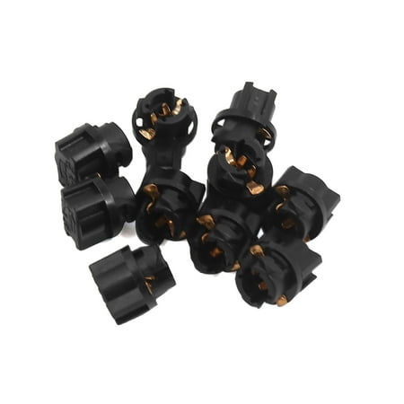 Cluster Twist - Black T5 Twist Socket for PC74 Car Instrument Panel Cluster Light Bulb 10PCS