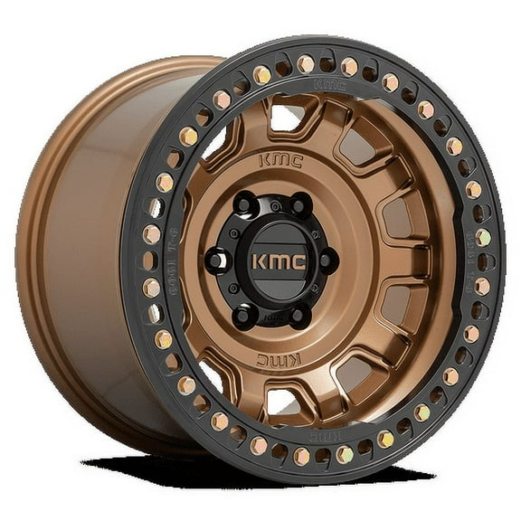 Kmc Km236 Tank Beadlock 17X9 6X139.7 -15Et 125.1Cb Matte Bronze Wheel