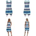 thumbnail image 3 of Xixirimido Geometric Aztec Tribal Print Couples Matching Vacation Outfits Men's Breathable Short Sleeve Shirt & Women's Irregular Hem Dress Coordinated Summer Wear for Dating, Size 3XL, 3 of 7