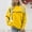 Yellow, variant on ZSQDM Women's Hoodless Sweatshirt Hoodie and Sweatpants Set for Women Women's Casual it is a Loose and Comfortable Sports Shirt with Print Polyester Women Blending Sweatshirt (M)